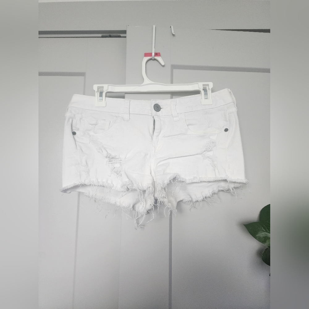 Express white short shorts